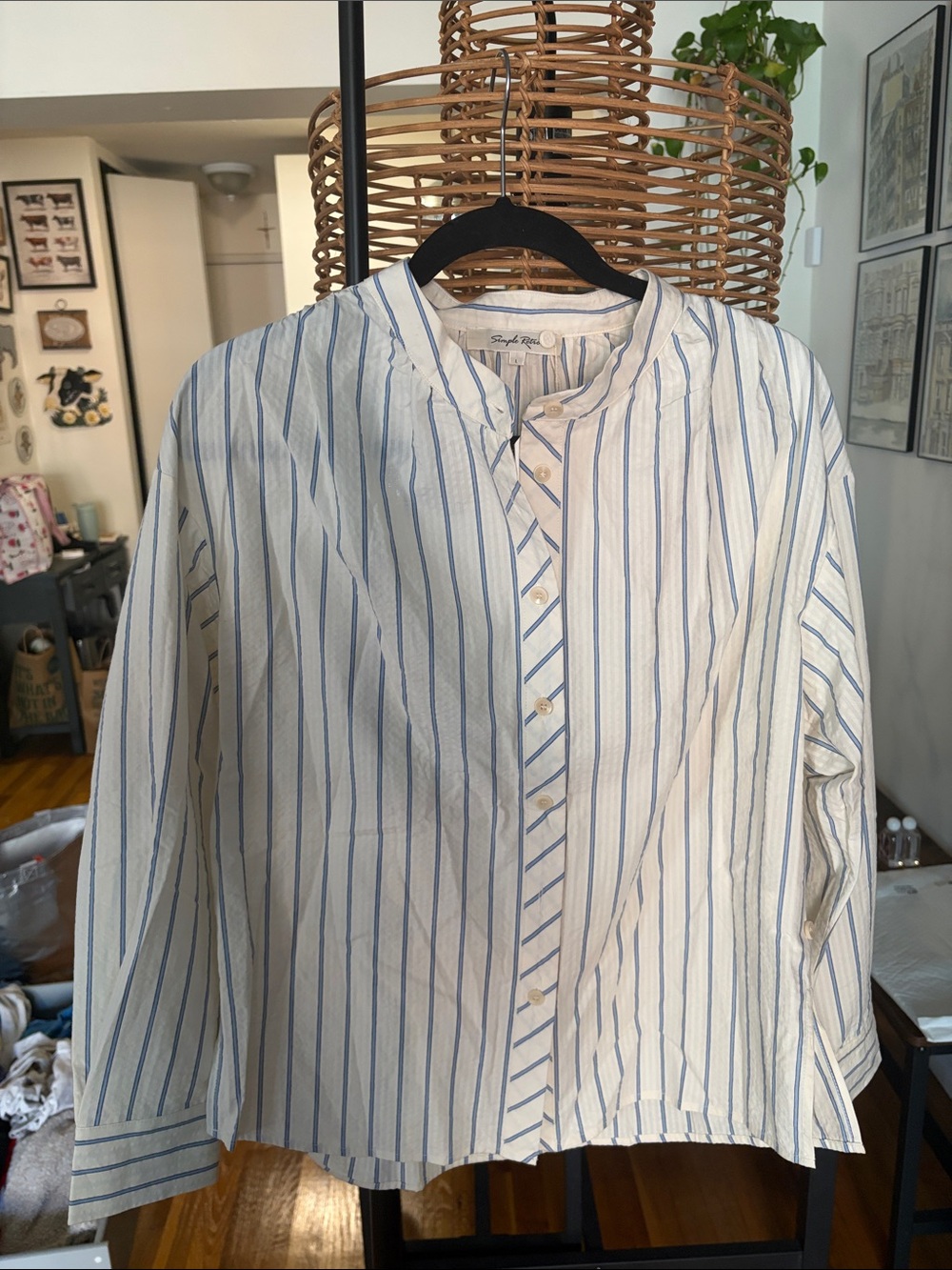 Women’s Striped Blue and White Blouse